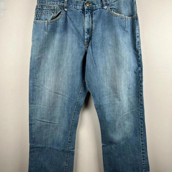 Vintage Sean John Baggy Jeans Mens 38 Blue Denim Hip Hop Y2K Distressed USA Styl - Picture 1 of 9